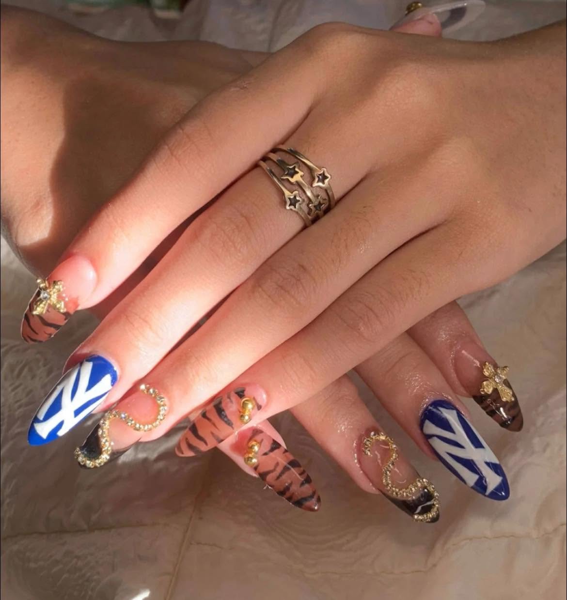 Seasonal summer nail art collection with vibrant tropical colours